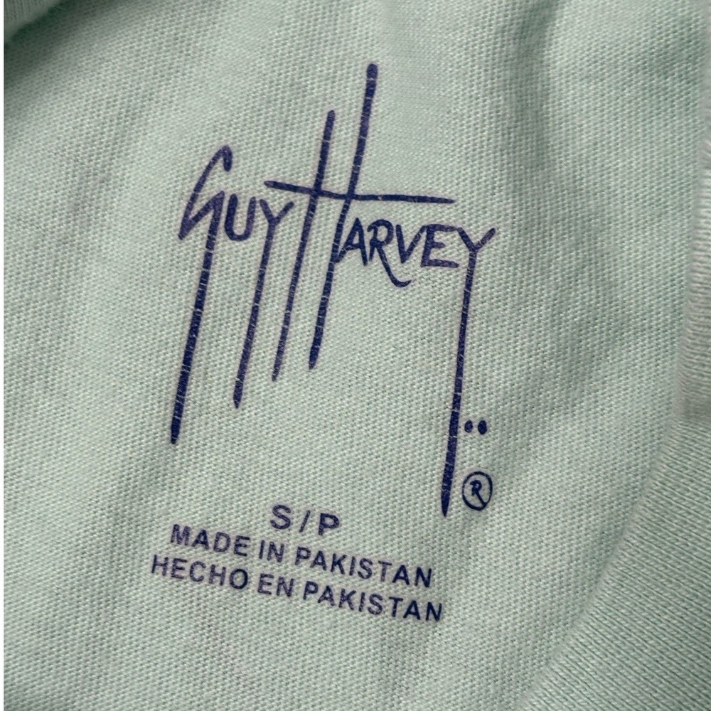 Guy Harvey Mens T-Shirt S Light Green Marlin Graphic Short Sleeve Casual Cotton - Picture 14 of 16